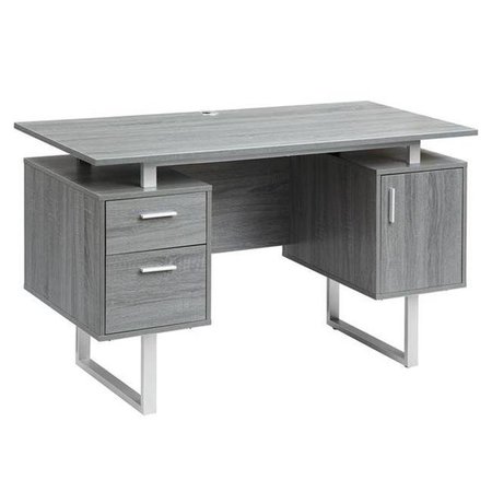 TECHNI MOBILI Techni Mobili RTA-7002-GRY Modern Office Desk with Storage; Grey - 29.75 x 51.25 x 23.25 in. RTA-7002-GRY